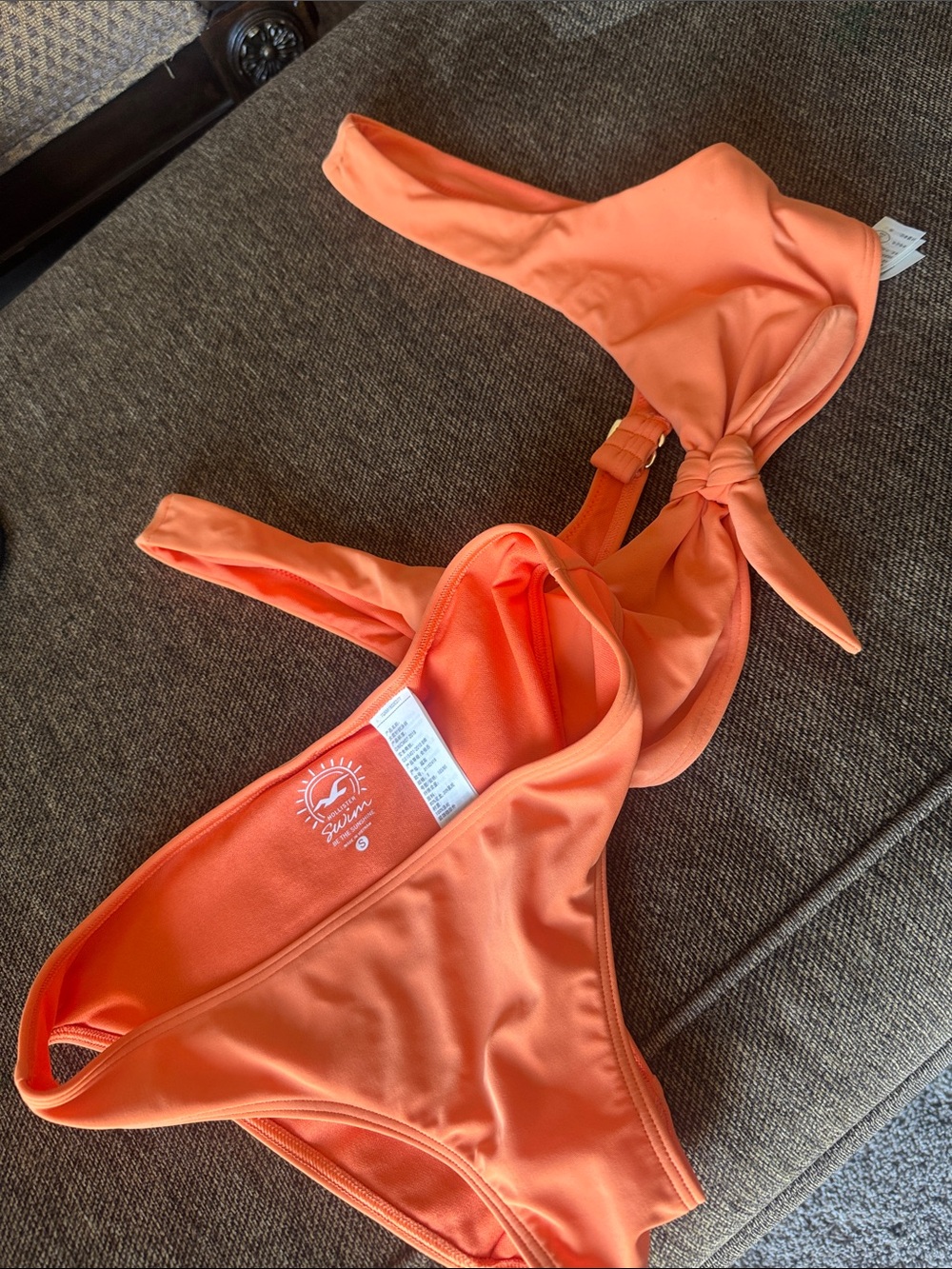 Never worn Orange Two-Piece Swim Set - Sun-Safe Bikini